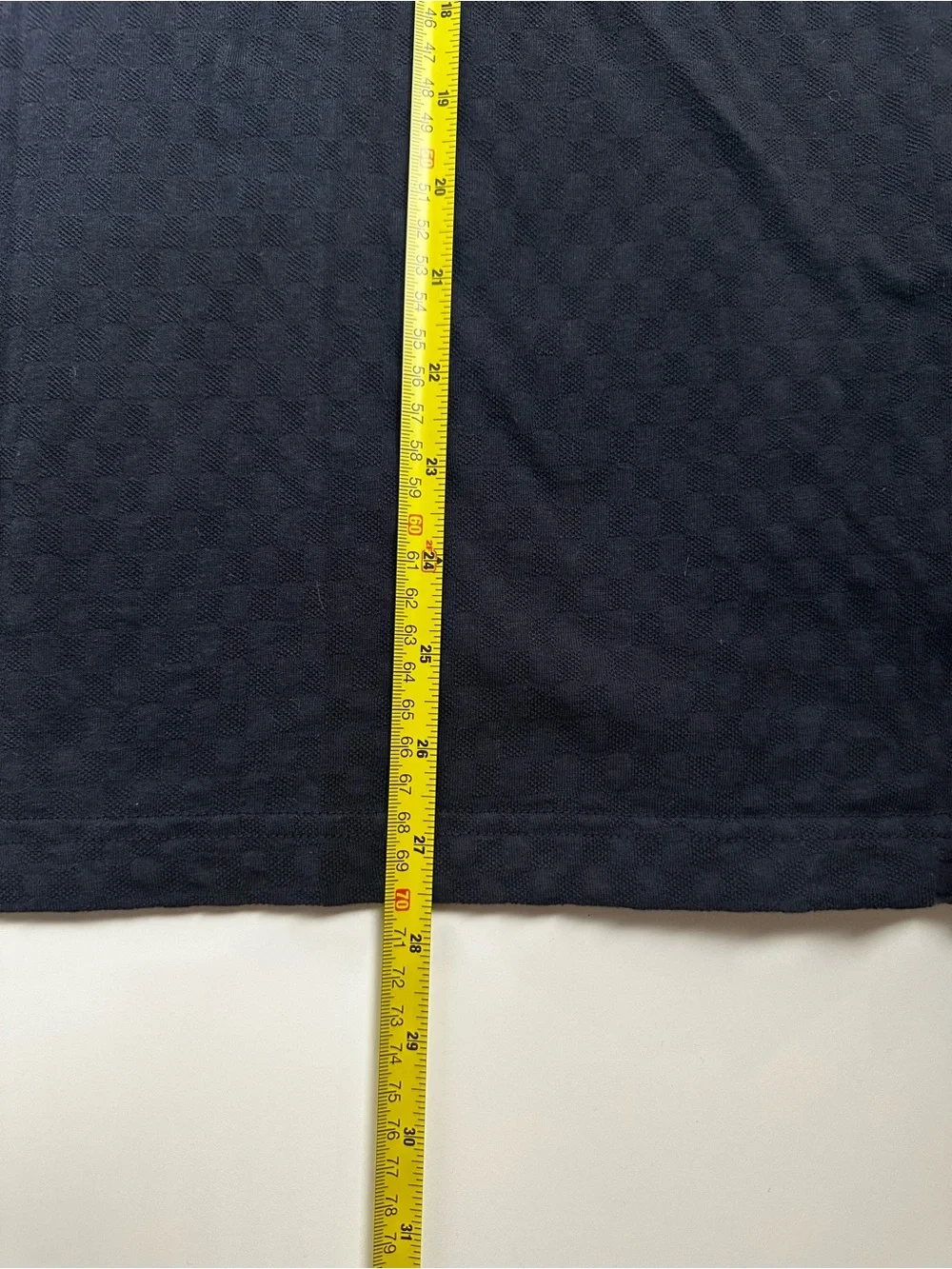 Ted Baker Men's Geometric Knit Polo Shirt XXL Navy Blue Short Sleeve